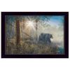 "Shadow in the Mist" By Jim Hansen, Printed Wall Art, Ready To Hang Framed Poster, Black Frame