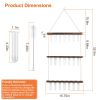 3-Tier Wall Hanging Planter Glass Hydroponic Vase Plant Flower Propagation Tube Planter Terrarium with Wooden Stand