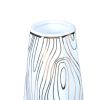 White Ceramic Vase with Gold Wood Grain Design - Elegant and Versatile Home Decor