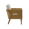 Handcrafted Rattan Upholstered Accent Arm Chair