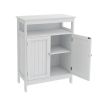 Bathroom standing storage with double shutter doors cabinet-White