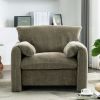 Modern Style Chenille Oversized Armchair Accent Chair Single Sofa Lounge Chair 38.6'' W for Living Room, Bedroom, Green