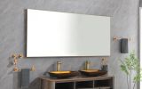 84x 36Inch LED Mirror Bathroom Vanity Mirror with Back Light, Wall Mount Anti-Fog Memory Large Adjustable Vanity Mirror