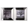 S/2 Vintage Silver Reflective Picture Frames, 15x15"