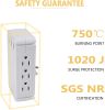 Bosonshop Wall Outlet Extender-2 Pack Surge Protector Multifunctional Outlet Wall Plug with 3 USB Ports(3.4A Total), 8 AC Outlets, Removable Outlet Sh