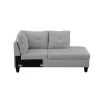 Grey Flannel Living Room Sofa Set A