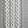 Cotton Printed Curtain Panel with Chenille Stripe and Lining(Only 1 Pc Panel)