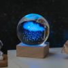 Cosmos Series Crystal Ball Night Lights; Milky Way; Moon; Desktop Bedroom Small Ornaments; Creative Valentine's Day Gifts Birthday Gifts