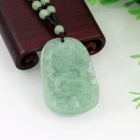 Dragon Guan Gong Gold Toad Brave Light Green Necklace (Color: Dragon)