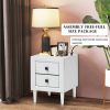 2PCS Nightstand W/2 Drawer Multipurpose