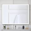 Rectangular Single Aluminum Framed Anti-Fog LED Light Wall Bathroom Vanity Mirror