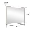 Rectangular Single Aluminum Framed Anti-Fog LED Light Wall Bathroom Vanity Mirror