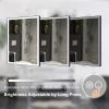 Rectangular Single Aluminum Framed Anti-Fog LED Light Wall Bathroom Vanity Mirror