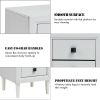 2PCS Nightstand W/2 Drawer Multipurpose