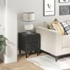 2PCS Nightstand W/2 Drawer Multipurpose