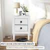 2PCS Nightstand W/2 Drawer Multipurpose