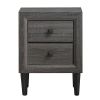 2PCS Nightstand W/2 Drawer Multipurpose