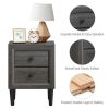 2PCS Nightstand W/2 Drawer Multipurpose