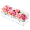 Clear Acrylic Flower Vase Rectangular Floral Centerpiece for Table Decoration Modern Flower Holder for Mother's Day Valentine's Day Wedding Party 12 H