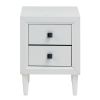 2PCS Nightstand W/2 Drawer Multipurpose