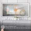 Rectangular Single Aluminum Framed Anti-Fog LED Light Wall Bathroom Vanity Mirror