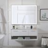 Rectangular Single Aluminum Framed Anti-Fog LED Light Wall Bathroom Vanity Mirror