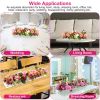 Clear Acrylic Flower Vase Rectangular Floral Centerpiece for Table Decoration Modern Flower Holder for Mother's Day Valentine's Day Wedding Party 12 H