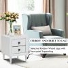 2PCS Nightstand W/2 Drawer Multipurpose